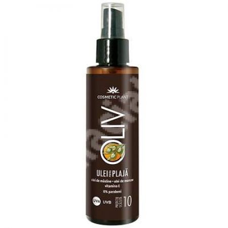 Ulei pentru plaja OLIV SPF 10 cu ulei de morcov, ulei de masline si vitamina E, 150 ml, Cosmetic Plant