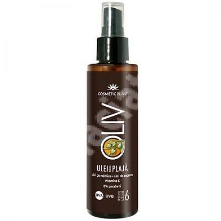 Ulei pentru plaja OLIV SPF 6 cu ulei de morcov, ulei de masline si vitamina E, 150 ml, Cosmetic Plant