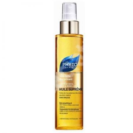 Ulei tratament leave-in pentru par uscat si rebel Huile Supreme, 100 ml, Phyto