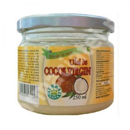 Ulei virgin de cocos, 250 ml, Herbavit