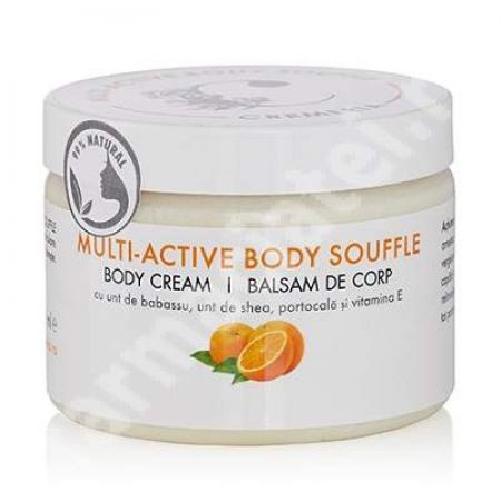 Unt de corp bio multi-active Body Souffle cu portocala, 150 ml, Cremeria