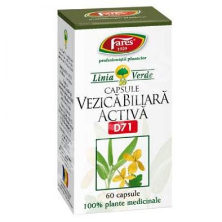 Vezica Biliara Activa, D71, 60 capsule, Fares