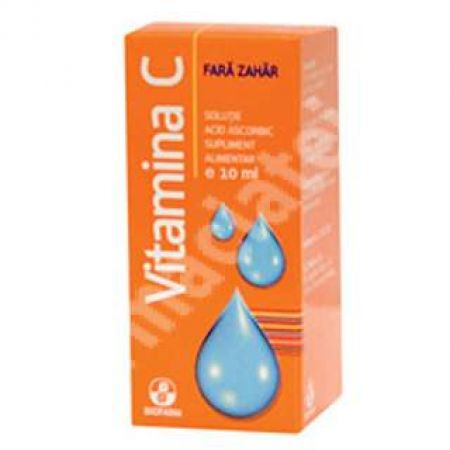 Vitamina C fara zahar, 10 ml, Biofarm