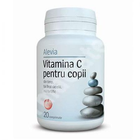 Vitamina C pentru copii, 20 comprimate, Alevia