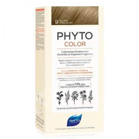 Vopsea permanenta pentru par Nuanta 9 Very Light Blonde, 50 ml, Phyto