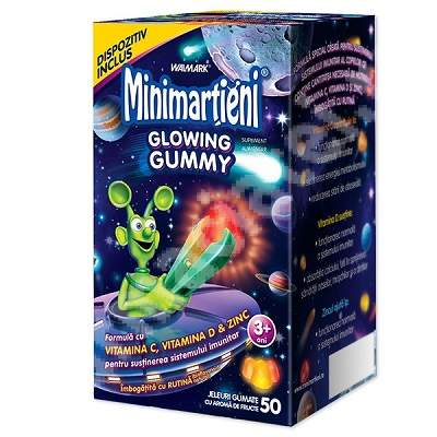 Minimartieni Glowing Gummy, 50 jeleuri, Walmark