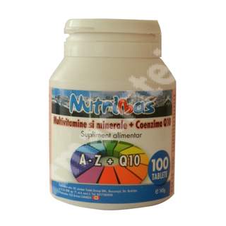 Multivitamine si Minerale + Coenzima Q10, 100 tablete, Nutrimas