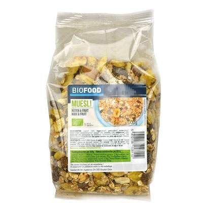 Musli cu fructe si nuci Biofood Eco, 500 g, Damhert