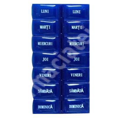 Organizator de medicamente 2 x 7 zile, TGYH-019-1, Chris Pharma Blue