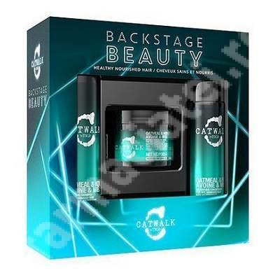 Pachet Backstage Beauty Sampon, 250 ml + Balsam, 200 ml + Tratament, 200 ml, Tigi