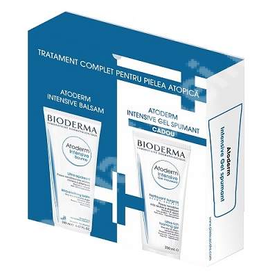 Pachet Balsam Atoderm Intensive, 200 ml + Gel spumant Atoderm Intensive, 200 ml, Bioderma