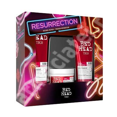 Pachet Bed Head Resurrection Sampon, 250 ml + Balsam, 200 ml + Masca, 200 ml, Tigi