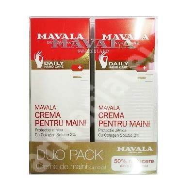 Pachet Crema de maini, 50 ml + 50 ml, Mavala