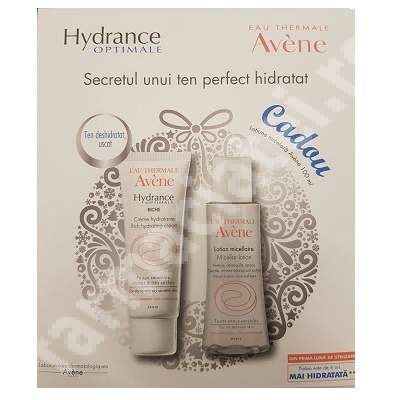 Pachet Crema pentru ten uscat Hydrance, 40 ml + Lotiune micelara, 100 ml, Avene