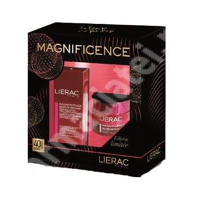 Pachet Magnificence Ser revitalizant + Crema cu efect antirid pentru zi si noapte, Lierac Paris