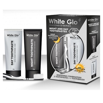 Pachet Pasta de dinti pentru noapte si zi Diamond Series, White Glo 