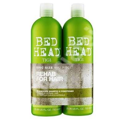 Pachet Sampon + Balsam energizant Bed Head Re-Energize, 750 + 750 ml, Tigi