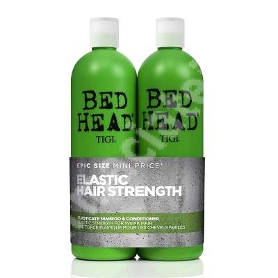 Pachet Sampon + Balsam fortifiant Bed Head Elasticate, 750 + 750 ml, Tigi