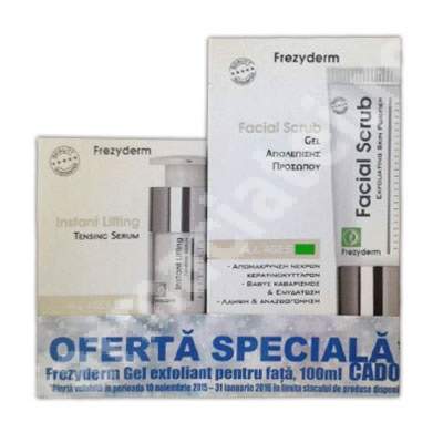 Pachet  Ser instant lifting, 15 ml, Frezyderm + Gel exfoliant, 100 ml, Frezyderm