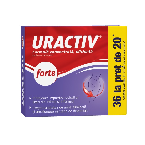 Pachet Uractiv forte, 20 + 16 capsule, Terapia