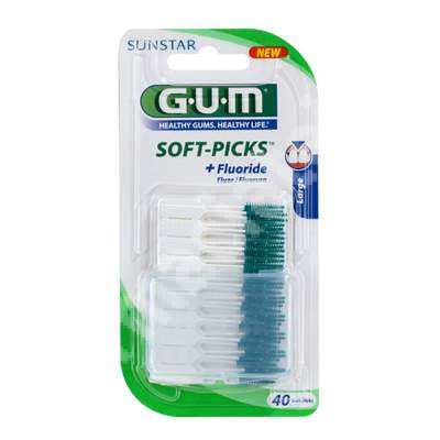 Perii interdentare Soft-Picks Large, 40 bucati, Sunstar Gum