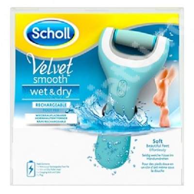 Pila electronica reincarcabila pentru picioare umede si uscate Velvet Smooth, Scholl