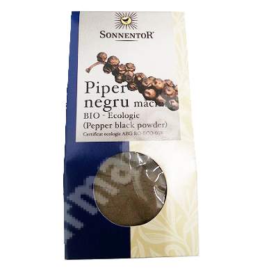 Piper negru macinat bio-ecologic, 35 g, Sonnentor