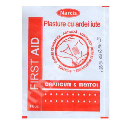 Plasture cu ardei iute , 6 x 9 cm, Narcis