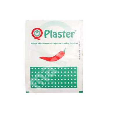 Plasturi antireumatici cu Capsicum si Methyl Slaycilate, 12 x 18 cm, QPlaster