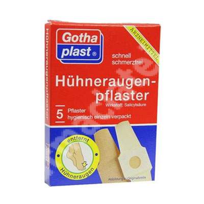 Plasturi pentru bataturi cu acid salicilic, 5 bucati, Gotha Plast