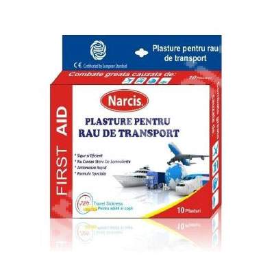 Plasturi pentru rau de transport, 10 bucati, Narcis