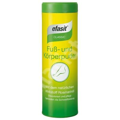 Pudra pentru picioare si corp, 75 g, Efasit Classic