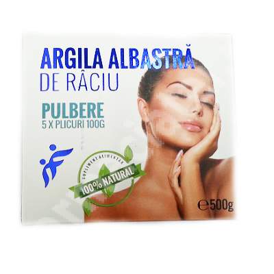 Pulbere de Argila Albastra de Raciu, 500 g, Romcos Impex