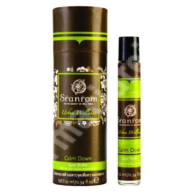 Roll-on cu uleiuri esentiale thailandeze pentru calmare Sranrom Urban Wellness, 10 ml, Authentic Thai SPA