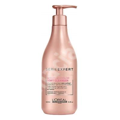 Sampon crema pentru protectia culorii parului Vitamino Color Soft Cleanser Serie Expert, 500 ml, Loreal Professionnel