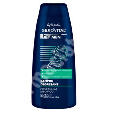 Sampon degresant H3 Men, 400 ml, Gerovital