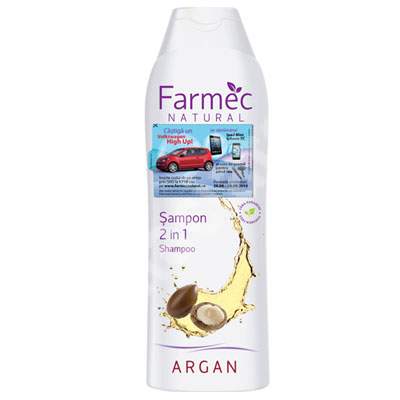 Sampon natural 2in1 cu argan, 400 ml, Farmec