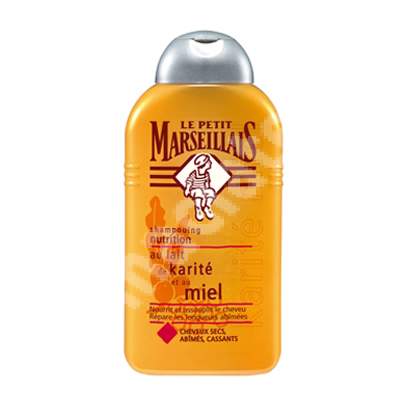 Sampon pentru par uscat si deteriorat cu lapte de karite si miere, 250 ml, Le Petit Marseillais