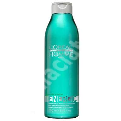 Sampon spumant extra-energizant pentru barbati Homme Energic, 250 ml, Loreal Professionnel