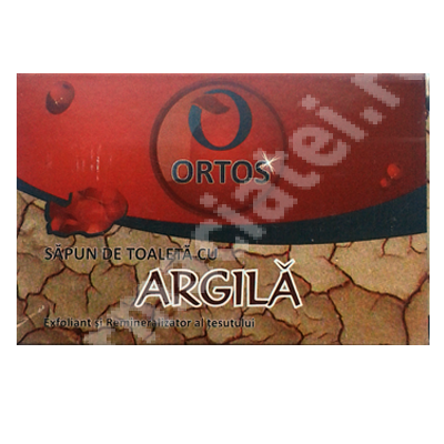 Sapun cu argila, 100 g, Ortos