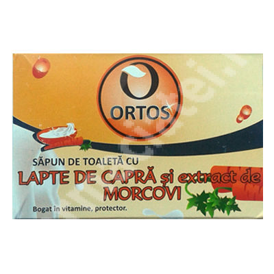 Sapun cu lapte de capra si extract de morcovi, 100 g, Ortos