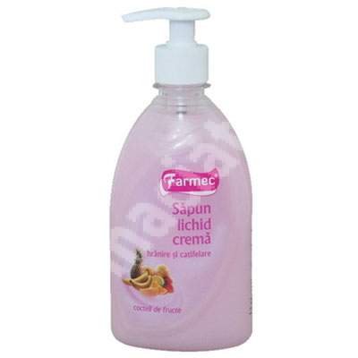 Sapun lichid crema cu cocteil de fructe, 500 ml, Farmec