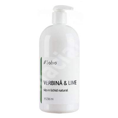 Sapun lichid natural cu verbina si lime, 236 ml, Sabio