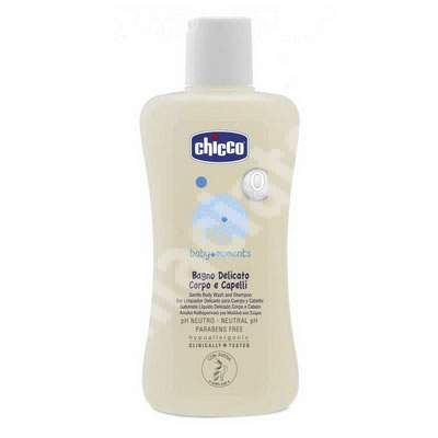 Sapun lichid si sampon fara lacrimi, Baby Moments, 200 ml, 02844, Chicco