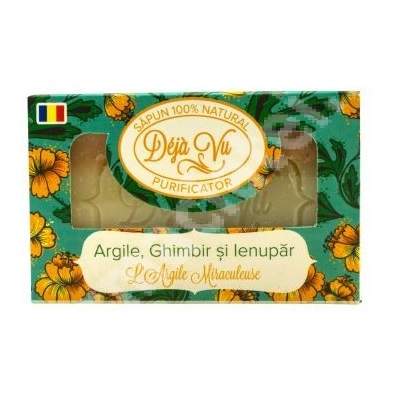 Sapun natural cu argila, ghimbir si ienupar, 90 g, Deja Vu