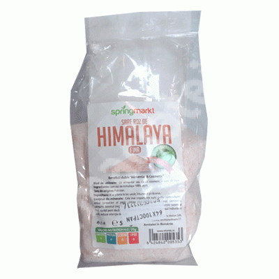 Sare roz de Himalaya fina, 500 g, Spring Markt