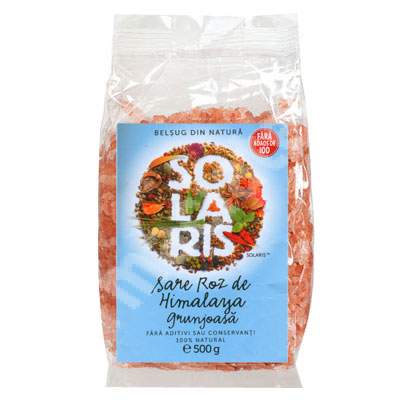 Sare roz de Himalaya grunjoasa, 500 g, Solaris