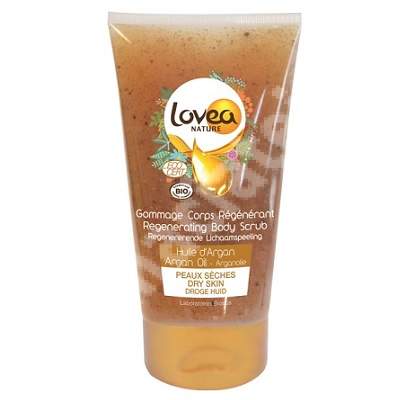 Scrub de corp regenerant cu ulei de argan bio, 150 ml, Lovea