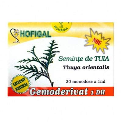 Seminte de Tuia Gemoderivat, 30 monodoze, Hofigal