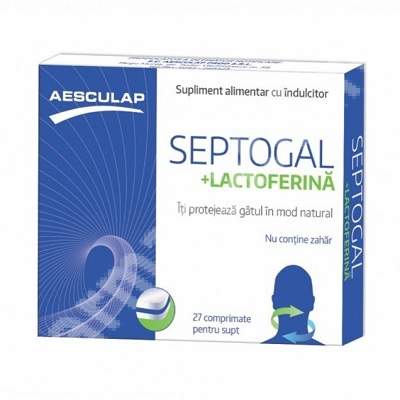 Septogal+lactofeina, 27 comprimate, Aesculap